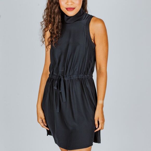 NWT Cinq à Sept Lonny Silk Turtleneck mini Dress womens size small 100% silk - Picture 2 of 14